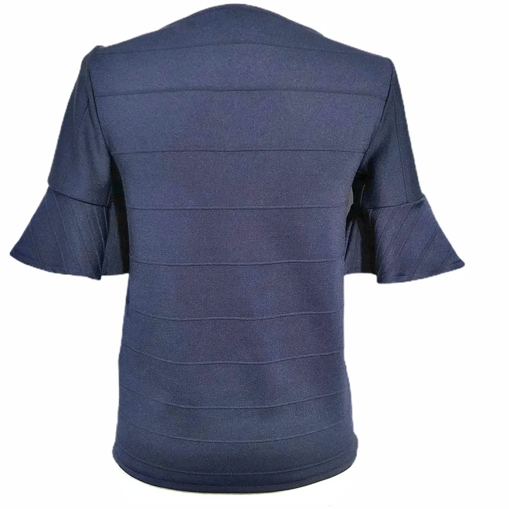 BANANA REPUBLIC V-Neck Flutter Sleeve Ribbed Top - Picture 3 of 6